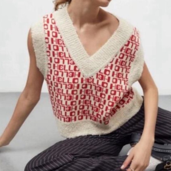 Urban Outfitters Hello Sweater Vest m - Picture 3 of 11